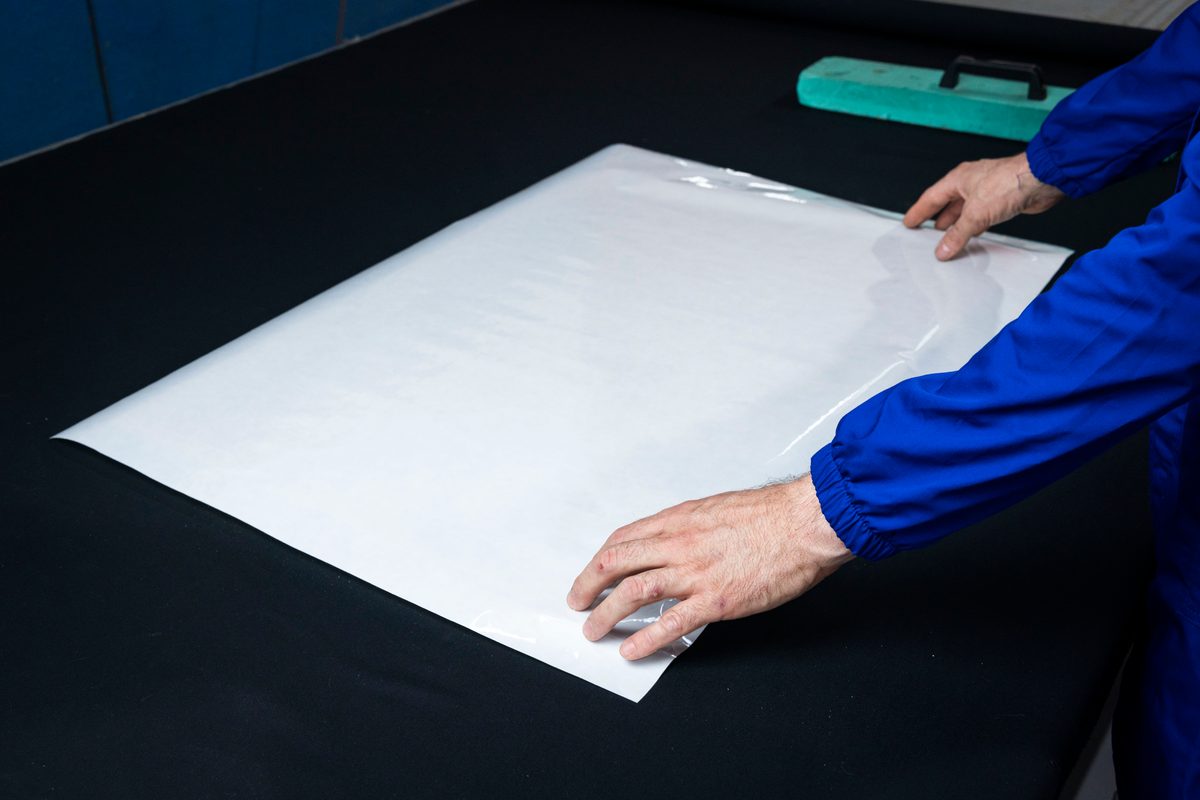 MNL367AVC sheet laid on the work table