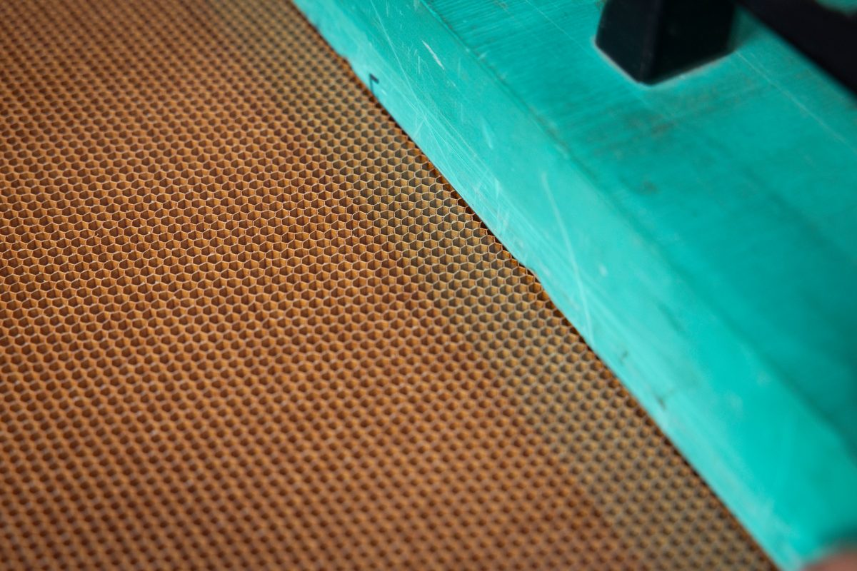 Close-up of the honeycomb structure